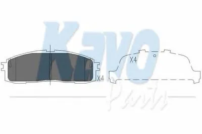 Комплект тормозных колодок, дисковый тормоз KAVO PARTS купить