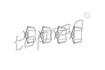 Комплект тормозных колодок, дисковый тормоз TOPRAN купить