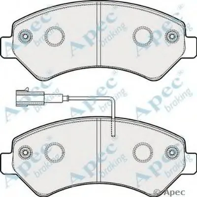 Комплект тормозных колодок, дисковый тормоз APEC braking купить