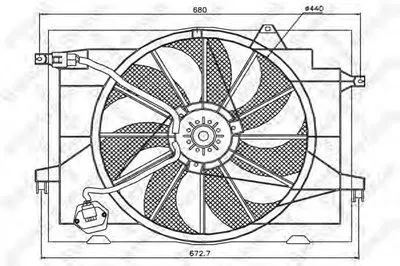Вентилятор, охлаждение двигателя STELLOX купить