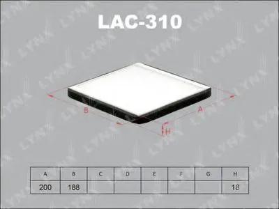 Фильтр, воздух во внутренном пространстве LYNXauto купить