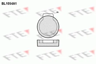 Комплект тормозных колодок, дисковый тормоз FTE купить