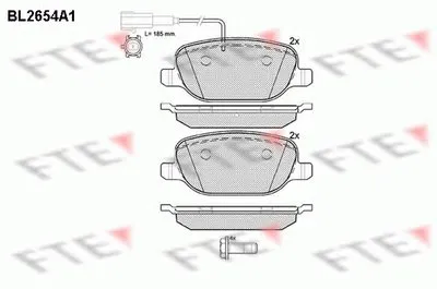 Комплект тормозных колодок, дисковый тормоз FTE купить