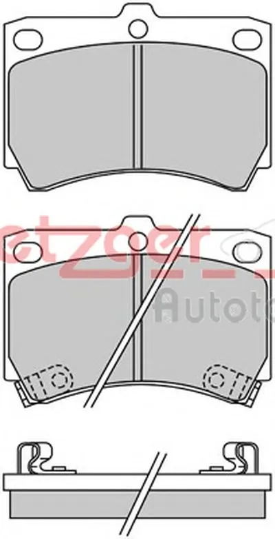 Комплект тормозных колодок, дисковый тормоз METZGER купить