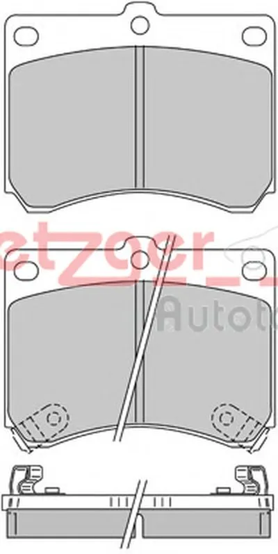 Комплект тормозных колодок, дисковый тормоз METZGER купить