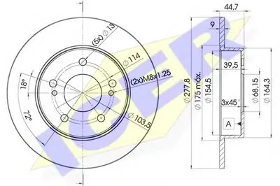 Тормозной диск ICER купить