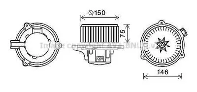Электродвигатель, вентиляция салона AVA QUALITY COOLING купить