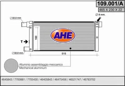 Радиатор, охлаждение двигателя AHE купить