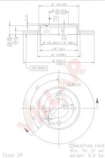 Тормозной диск VILLAR купить