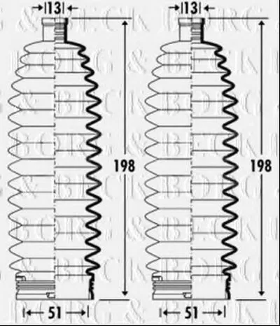 Пыльник, рулевое управление BORG & BECK купить