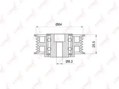 Паразитный / ведущий ролик, поликлиновой ремень LYNXauto купить