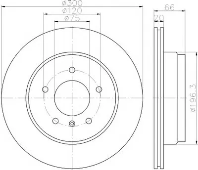 Тормозной диск PRO Black HELLA PAGID купить