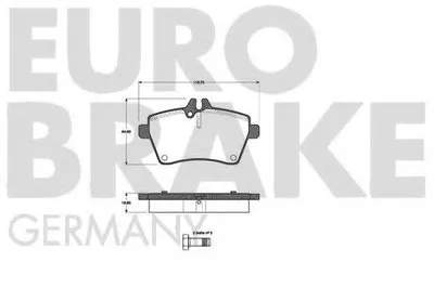 Комплект тормозных колодок, дисковый тормоз EUROBRAKE купить
