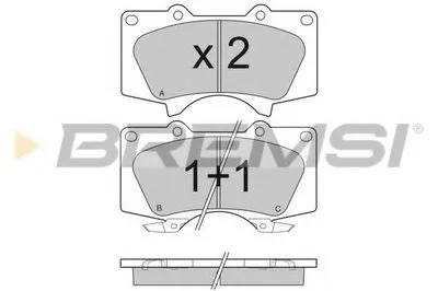Комплект тормозных колодок, дисковый тормоз BREMSI купить