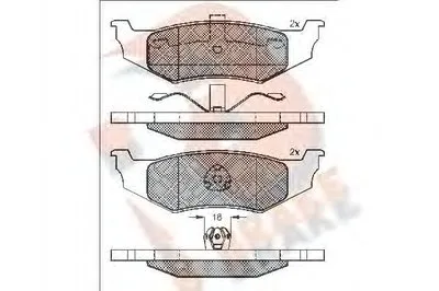 Комплект тормозных колодок, дисковый тормоз R BRAKE купить