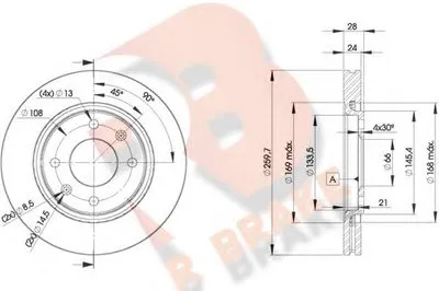 Тормозной диск R BRAKE купить