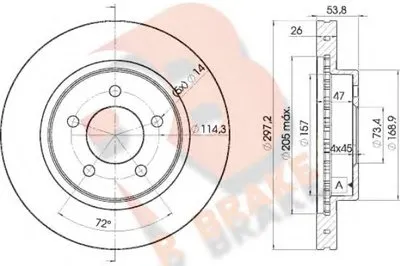 Тормозной диск R BRAKE купить